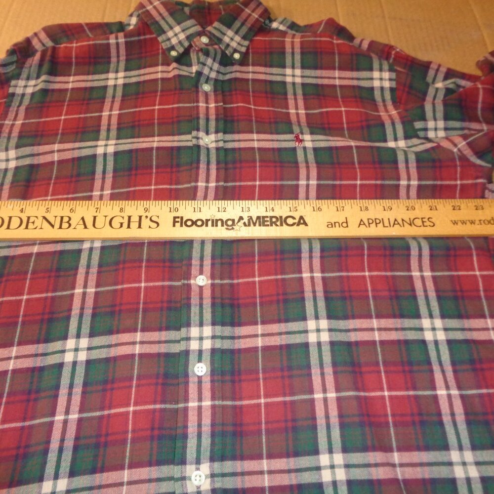Polo Ralph Lauren Mens Flannel Blake Shirt Medium Preppy Long Sleeve - Picture 5 of 8